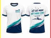 Mẫu áo team building xanh navy ngọc