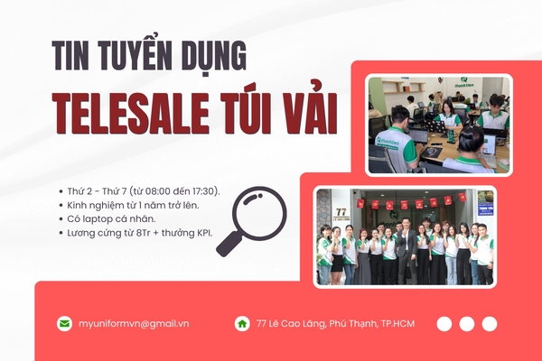 [TUYỂN DỤNG] NHÂN VIÊN TELESALE – THU NHẬP HẤP DẪN
