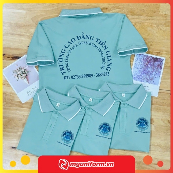 Mẫu Áo Thun Trường Cao Đẳng Tiền Giang 