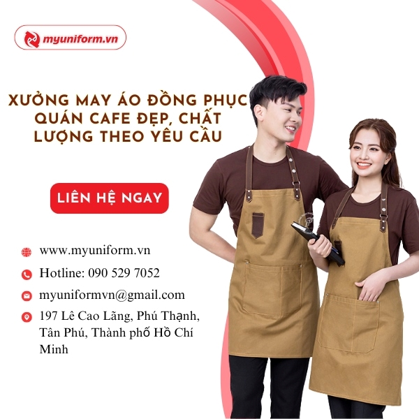 May áo đồng phục quán Cafe đẹp, chất lượng theo yêu cầu