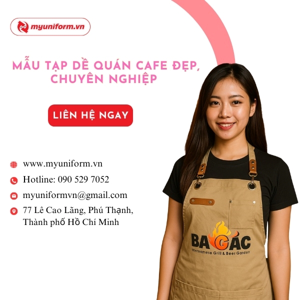 Mẫu Tạp Dề Quán Cafe Đẹp, Chuyên Nghiệp 