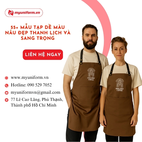 55+ Mẫu Tạp Dề Màu Nâu Đẹp Thanh Lịch Và Sang Trọng