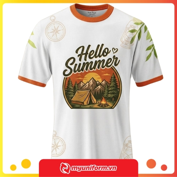 Mẫu Áo Phông Đồng Phục Không Cổ