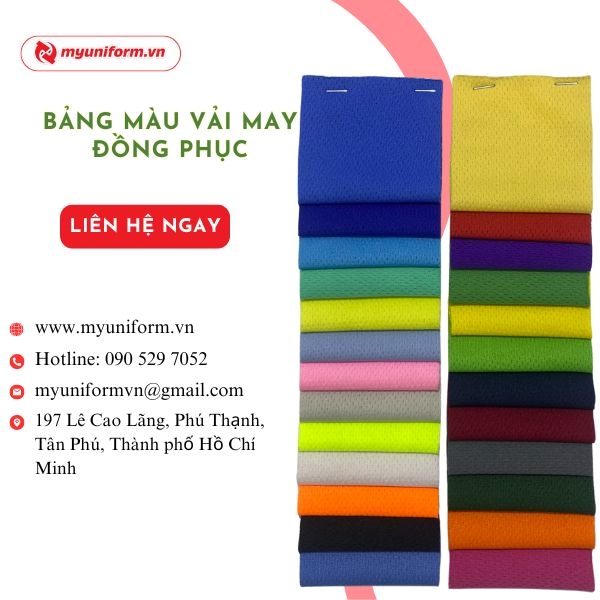 Bảng Màu Vải May Đồng Phục [ Mới Nhất 2024 ]