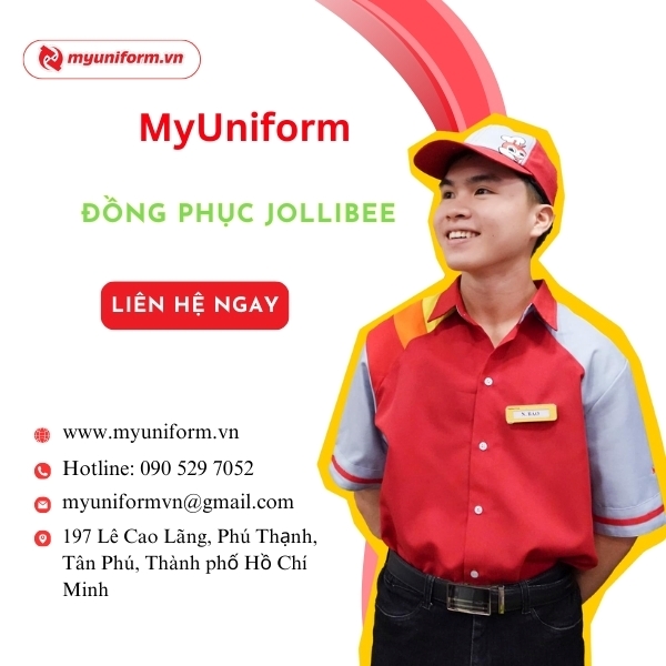 Đồng Phục Jollibee Thiết Kế Ấn Tượng Mới Độc Lạ